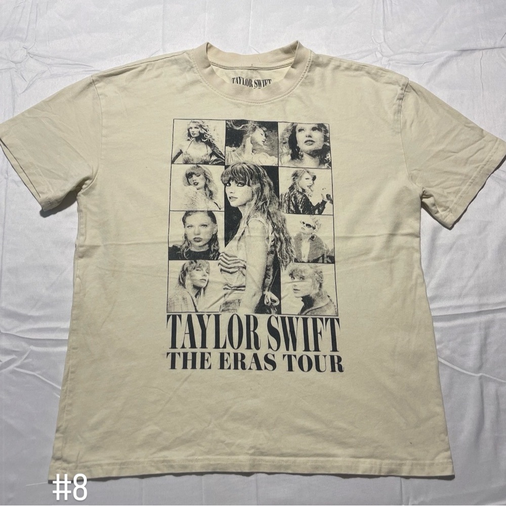 Taylor Swift Cream Short Sleeve Eras Tour Graphic Tee